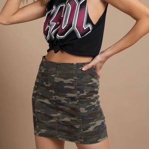 Free people camo skirt
